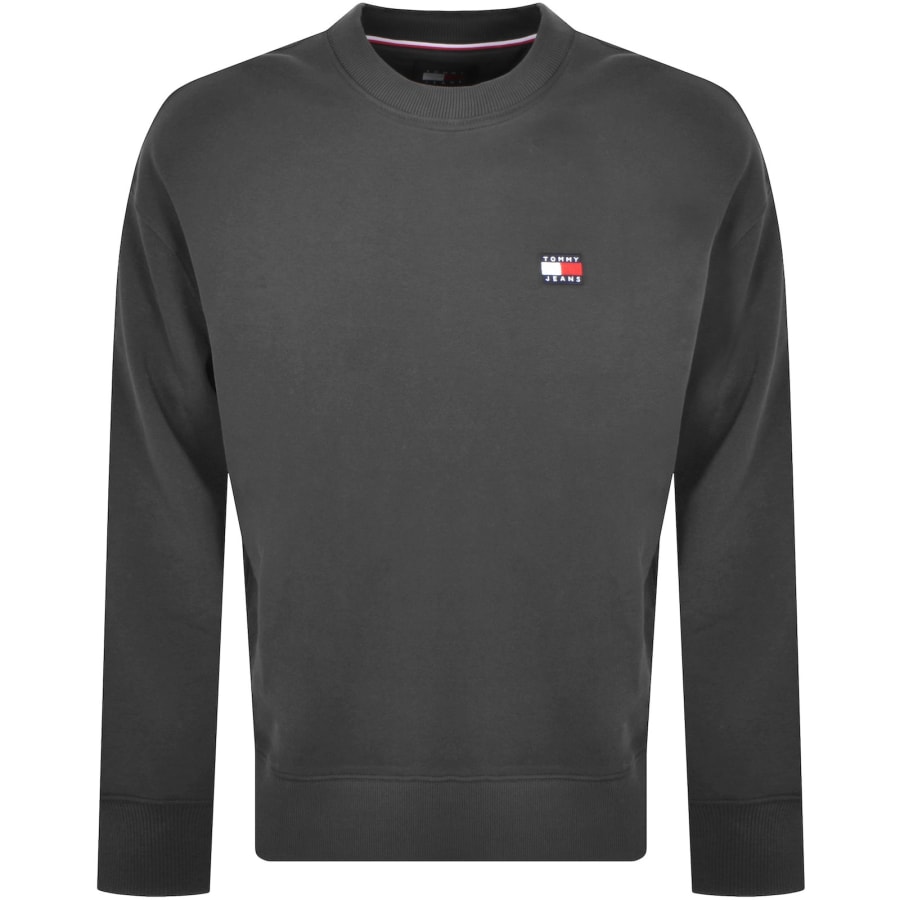 Tommy Jeans Badge Logo Sweatshirt Grey Mainline Menswear Canada